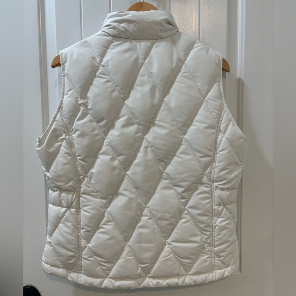 Eddie Bauer Puffer Vest Goose Down Insulation White Size Medium - Picture 3 of 4